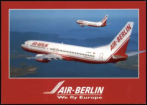 Ansichtskarte  AIR BERLIN Boeing 737-800 Flugzeug Airplane Avion 1998