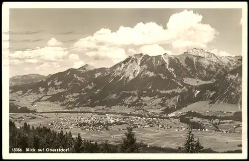 Ansichtskarte Oberstdorf (Allgäu) Panorama-Ansicht 1956