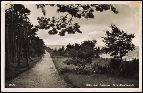 Ansichtskarte Koserow Usedom Strandpromenade 1939