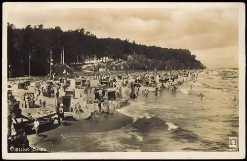 Ansichtskarte Bansin-Heringsdorf Usedom Strandleben 1937