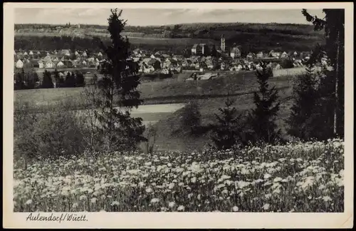 Ansichtskarte Aulendorf Blick auf die Stadt 1942