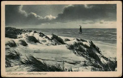 Ansichtskarte Sassnitz Strand - Stimmungsbild 1928