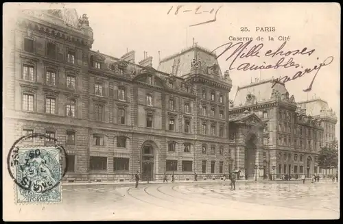 CPA Paris Caserne de la Cité (Kaserne Kasernen-Gebäude) 1905