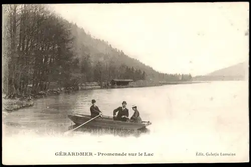 Gerdsee Gérardmer GÉRARDMER Promenade sur le Lac; Ruderboot auf See 1910