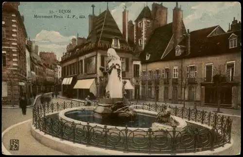 CPA Dijon (Dision) Dijon Monument Piron, Straße 1922