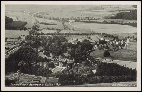 Ansichtskarte Bockstadt-Eisfeld Luftbild Gasthaus zum Waldmann 1934