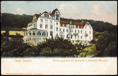 Hannoversch Münden Hann. Münden Erholungsheim für deutsche Lokomotiv-Beamte 1915