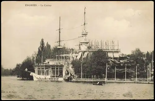 Postkaart Enghien (Belgien) La Casino 1918
