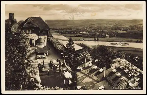 Ansichtskarte Loschwitz-Dresden Loschwitzhöhe, Elbdampfer 1936