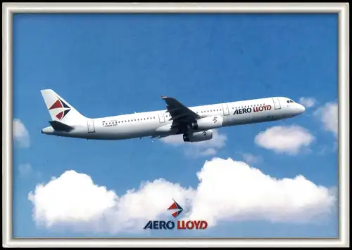 Ansichtskarte  AERO LLOYD Flugzeug Airplane Avion Airbus A321 2002