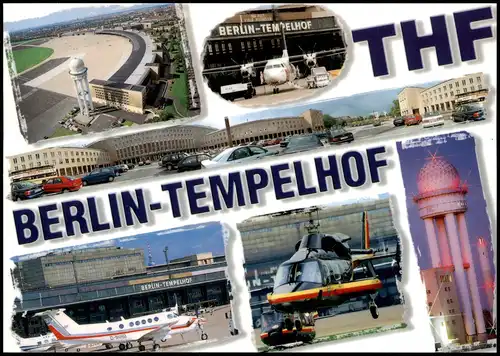 Tempelhof-Berlin Flughafen Tempelhof Flugzeug Hubschrauber MB 1996
