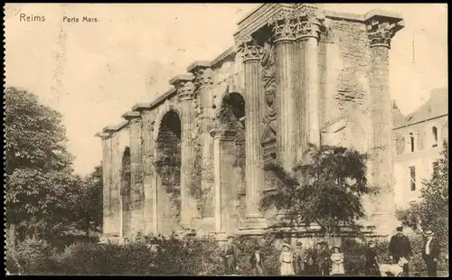 CPA Reims Reims Porte de Mars 1918   1. Weltkrieg als deutsche Feldpost gelaufen