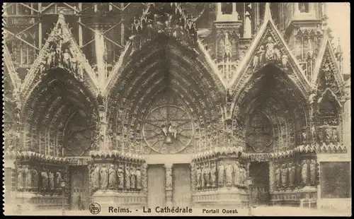 CPA Reims Reims La Cathedrale Kathedrale 1916   1. Weltkrieg als  Feldpost