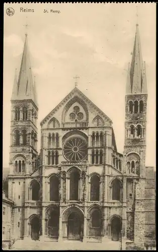 CPA Reims Reims Eglise St. Remi Kirche St. Remy 1916   1. Weltkrieg  Feldpost