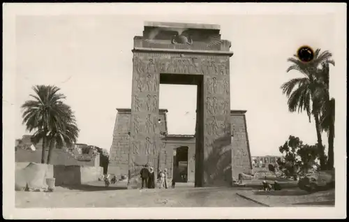 Postcard Luxor Ptolomey Gateway & the Temple 1936