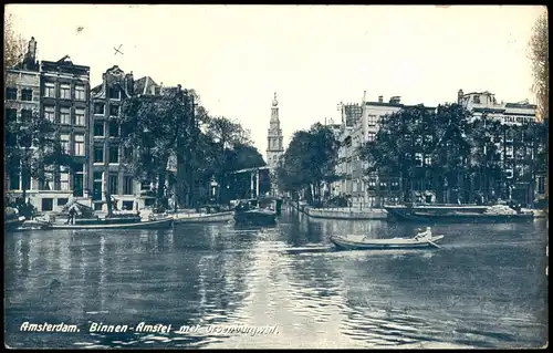 Postkaart Amsterdam Amsterdam Stadtteilansicht; Binnen-Amstel 1920
