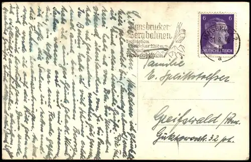 Ansichtskarte Innsbruck Partie am Stadtturm 1942