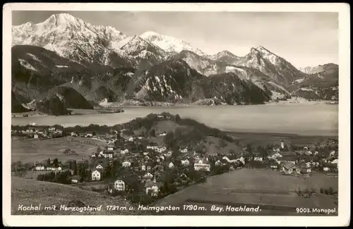 Kochel am See Kochel mit Herzogstand u. Heimgarten Bay. Hochland 1940