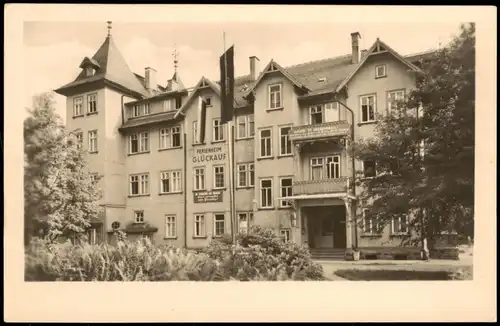 Ansichtskarte Oberhof (Thüringen) FDGB-Erholungsheim Glückauf 1955/1954