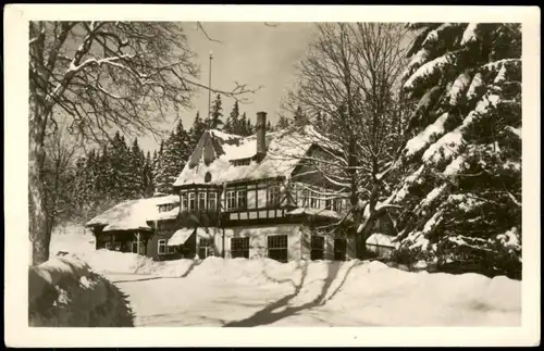 Ansichtskarte Oberhof (Thüringen) FDGB-Heim Obere Schweizerhütte 1955/1953