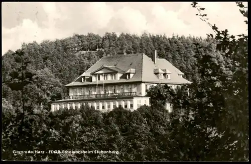 Ansichtskarte Gernrode-Quedlinburg Partie am FDGB Ferienheim Stubenberg 1968