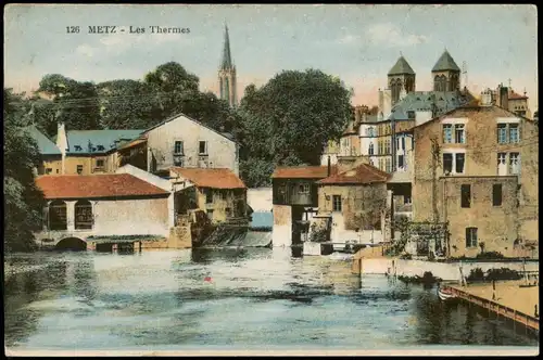 CPA Metz Les Thermes, Stadtteilansicht 1934/1920