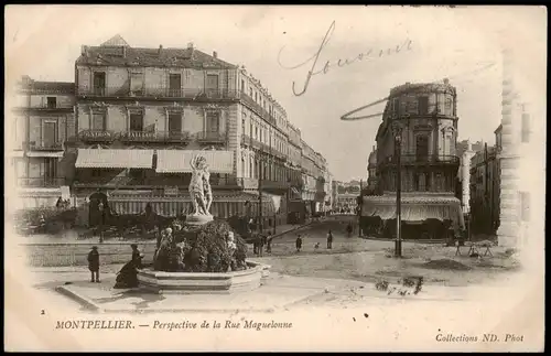 CPA Montpellier Perspective de la Rue Maguelonne 1902