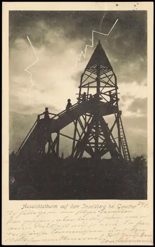 Brotterode Großer Inselberg (Thüringer Wald) Gewitter Stimmungsbild 1903