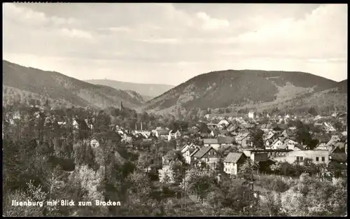 Ansichtskarte Ilsenburg (Harz) Panorama-Ansicht Blick z. Brocken 1972