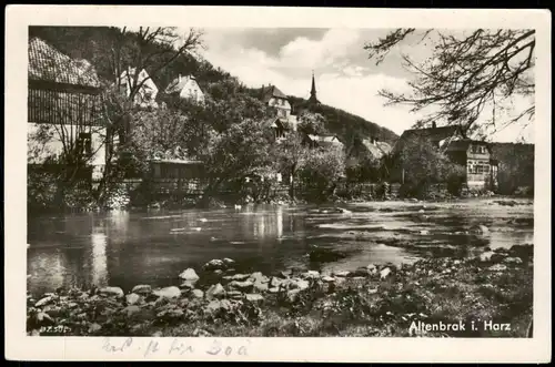 Ansichtskarte Altenbrak Panorama, Ortsansicht Harz 1955