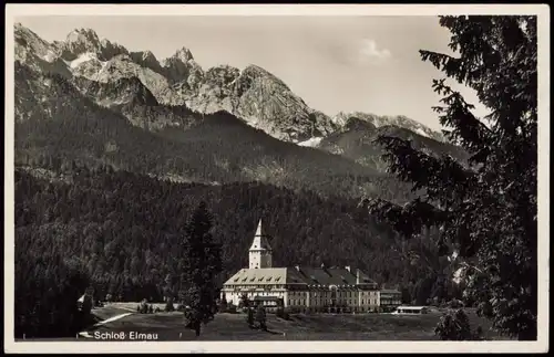 Ansichtskarte Elmau-Krün Blick auf das Schloß 1942