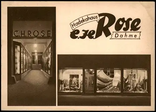 Ansichtskarte Dahme (Holstein) Hadekahaus e.H. Rose - 2 Bild 1940