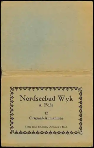 Ansichtskarte Wyk (Föhr) 12 Bildkarten im Leporello 1928 Leporello