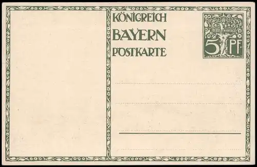 Ansichtskarte  Königreich Bayern Ganzsache 5Pf - 1821-1911 1911