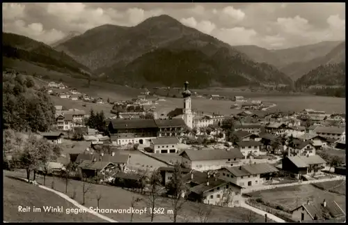 Ansichtskarte Reit im Winkl Ortspanorama gegen Schaarwandkopf 1959