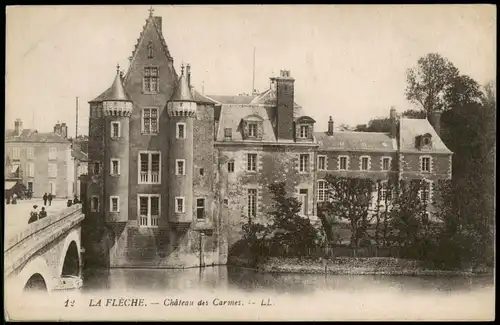 .Frankreich LA FLÈCHE Château des Carmes (Castle in France) 1910