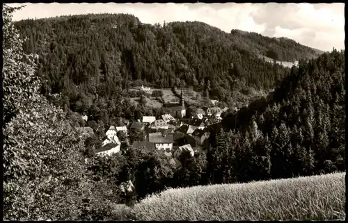 Wirsberg (Oberfranken) Panorama-Ansicht, Ort im Fichtelgebirge 1969