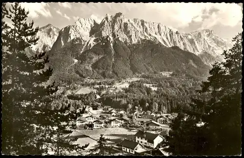 Ansichtskarte Grainau Panorama-Ansicht Gesamtansicht 1956