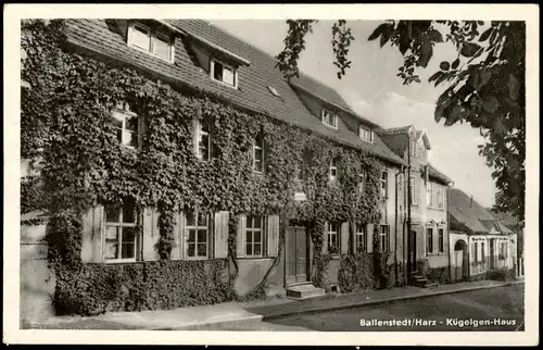 Ansichtskarte Ballenstedt (Harz) Strassen Partie am Kügelgen-Haus 1957