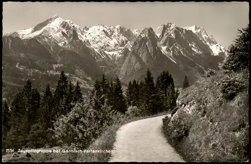 Ansichtskarte Grainau Zugspitzgruppe bei Garmisch-Partenklichen 1956