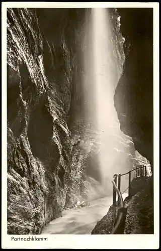 Garmisch-Partenkirchen Partnachklamm, Wasserfall River Falls Waterfall 1955