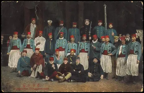 G.m.b.H. in deutscher Gefangenschaft 1915  gel. Feldpoststempel Darmstadt