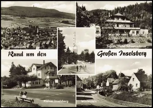 Brotterode Rund um den Großen Inselsberg DDR Mehrbildkarte 1976