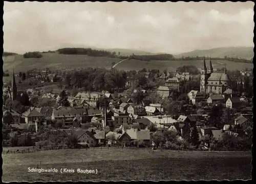 Ansichtskarte Schirgiswalde Panorama-Ansicht zur DDR-Zeit 1967