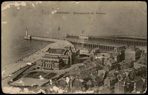 CPA Le Tréport Panorama pris des Terrasses Hafen Port 1914