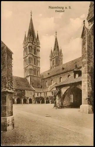 Ansichtskarte Naumburg (Saale) Domhof 1923