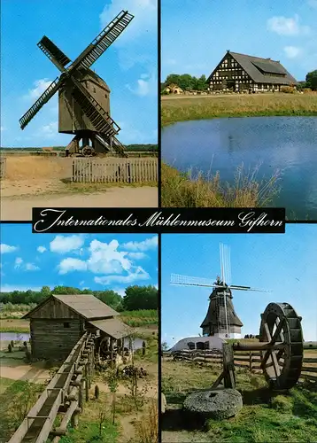 Ansichtskarte Gifhorn Internationales Mühlenmuseum: 4 Bild 1980