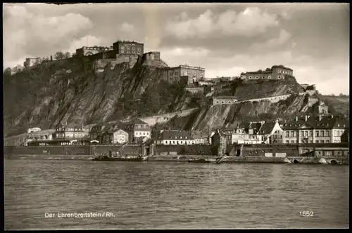 Ehrenbreitstein-Koblenz Panorama-Ansicht Blick vom Rhein aus 1960