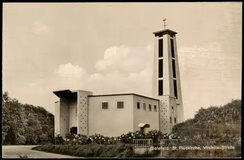 Ansichtskarte Bielefeld Kirche St. Piuskirche, Virchow-Straße 1960