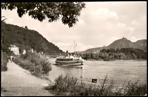 Rolandseck-Remagen Blick auf Rolandseck, Rolandsbogen, Nonnenwerth   1960